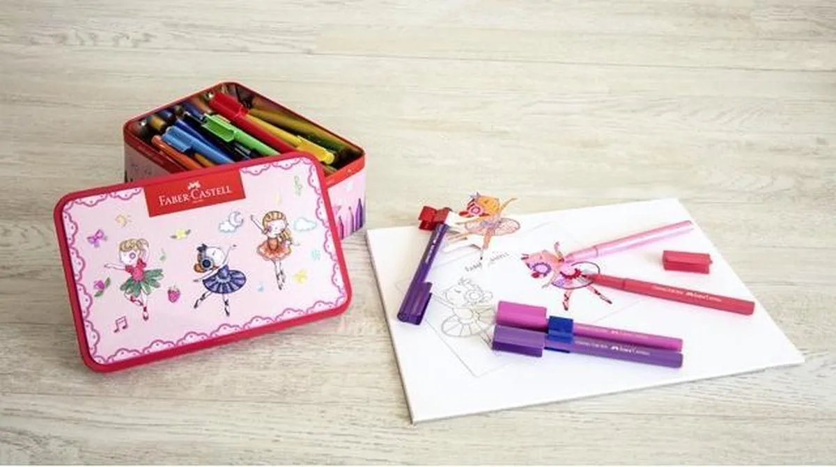 Faber-Castell Connector Viltstiften 33 Stuks - Ballerina Blik