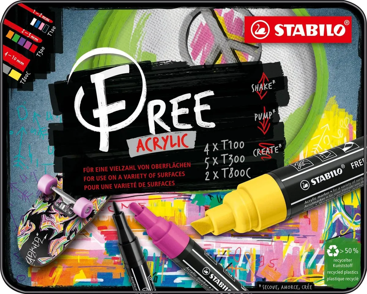 STABILO Free Acryl Marker Startset