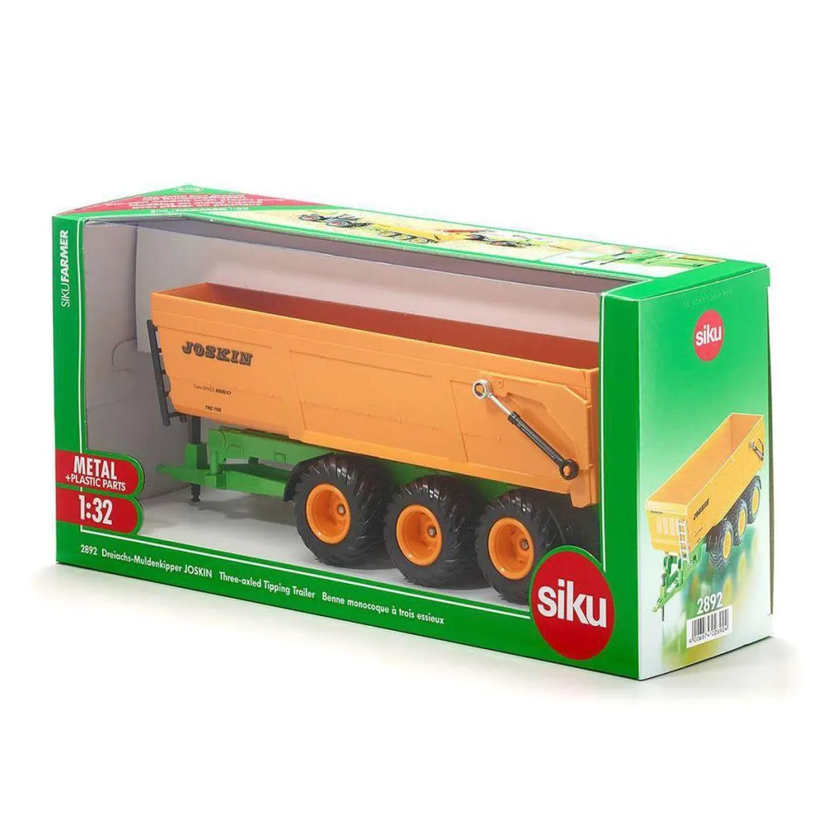 SIKU 2892 Joskin 3-Assige Kiepwagen 1:32 - Oranje