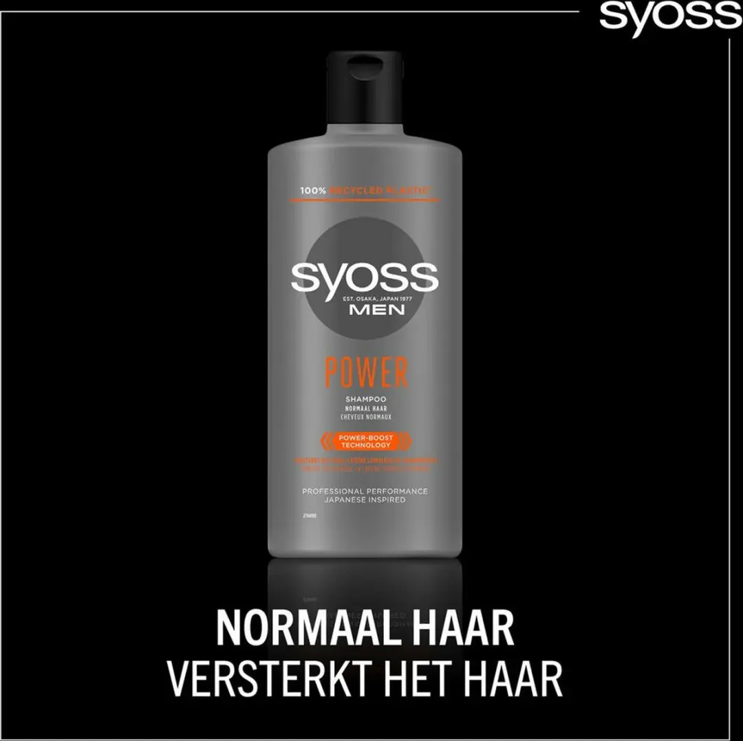 SYOSS Men Power Shampoo - 6x440ml - afbeelding 3 van 6