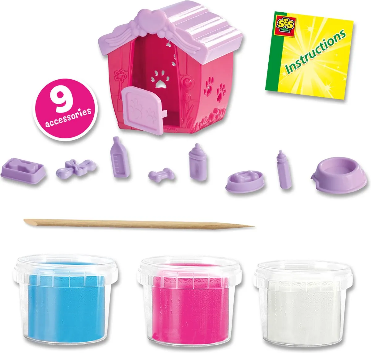 SES Creative Kittens Klei Kitten Set - 3 Stuks