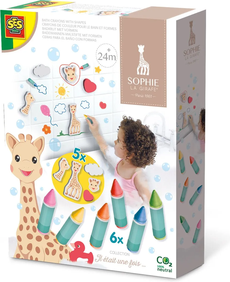 SES Creative Sophie la girafe Badkrijtjes met vormen