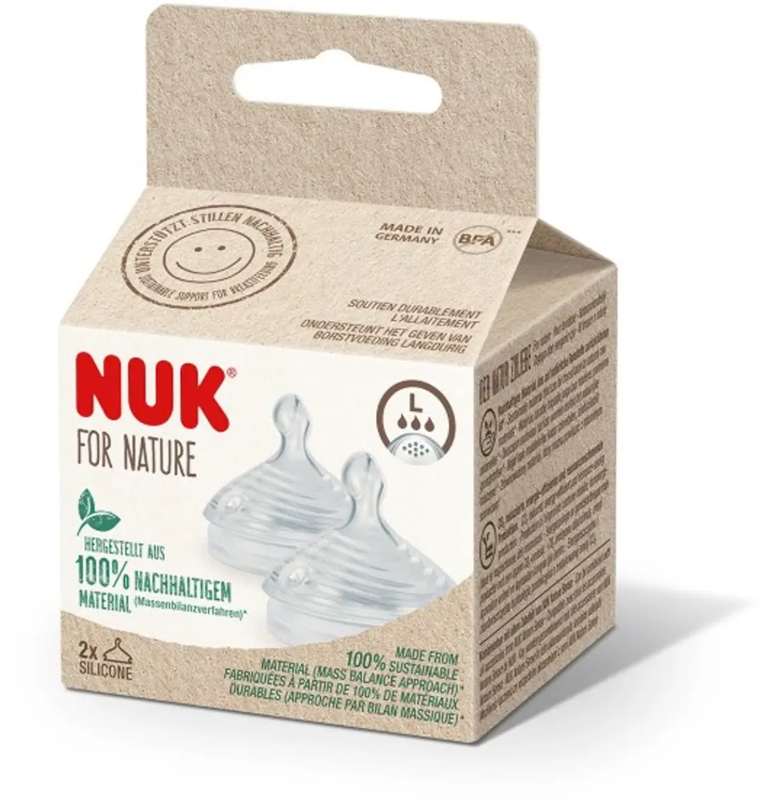NUK For Nature Siliconen Spenen - 2 Stuks - Maat L