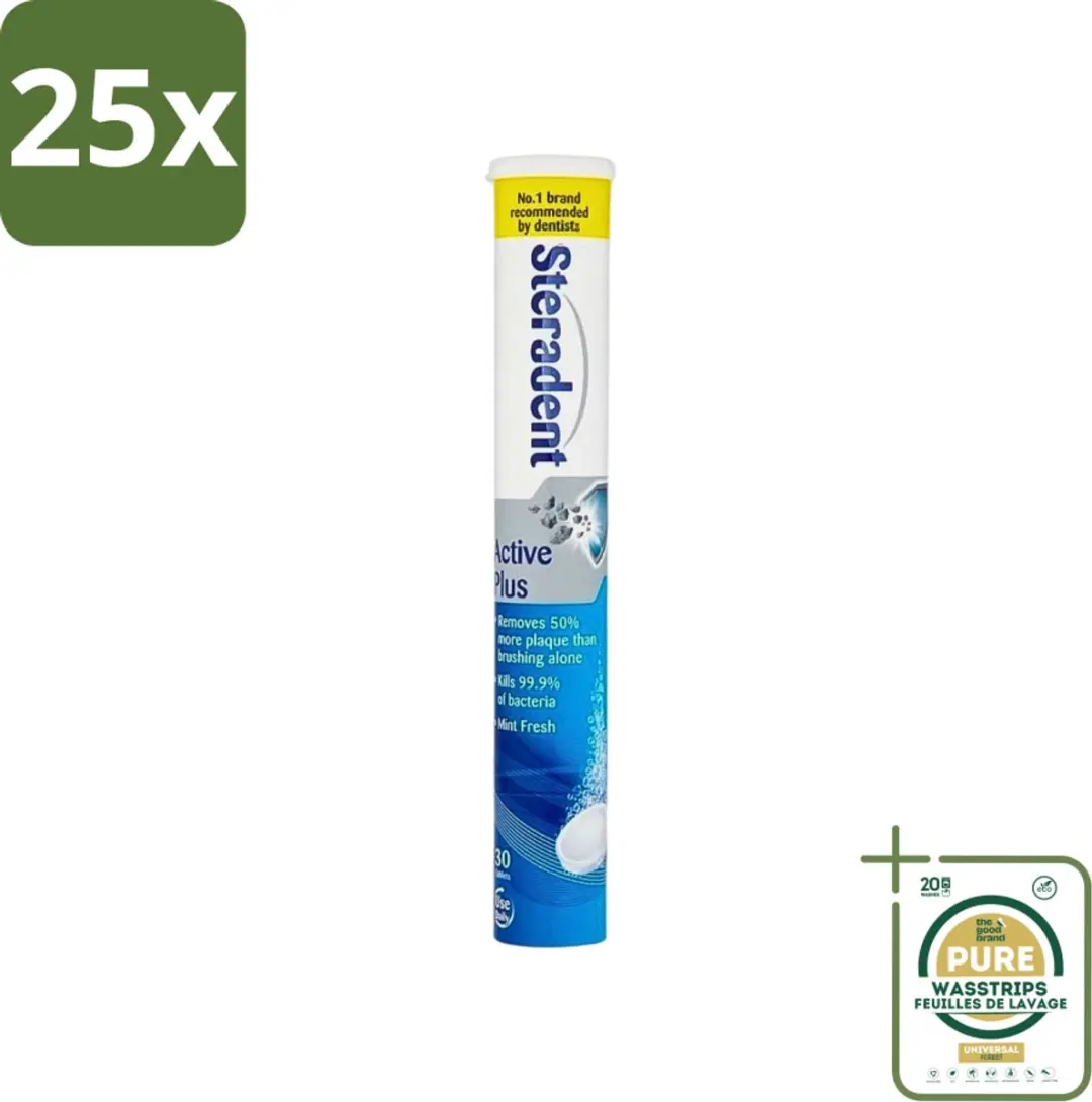 Steradent Active Plus Reinigingstabletten 30 Stuks