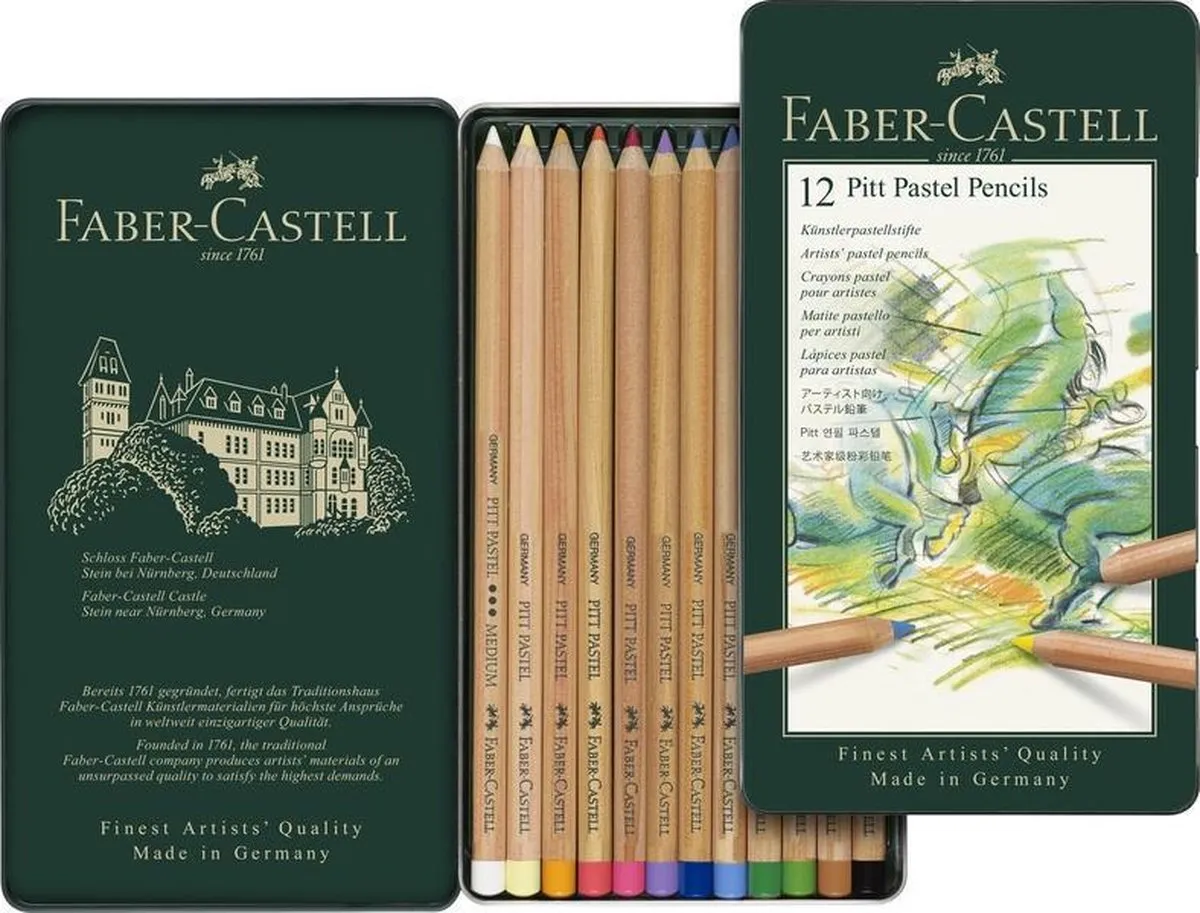 Faber-Castell Pitt Pastelpotloden FC-112112 - 12 Stuks