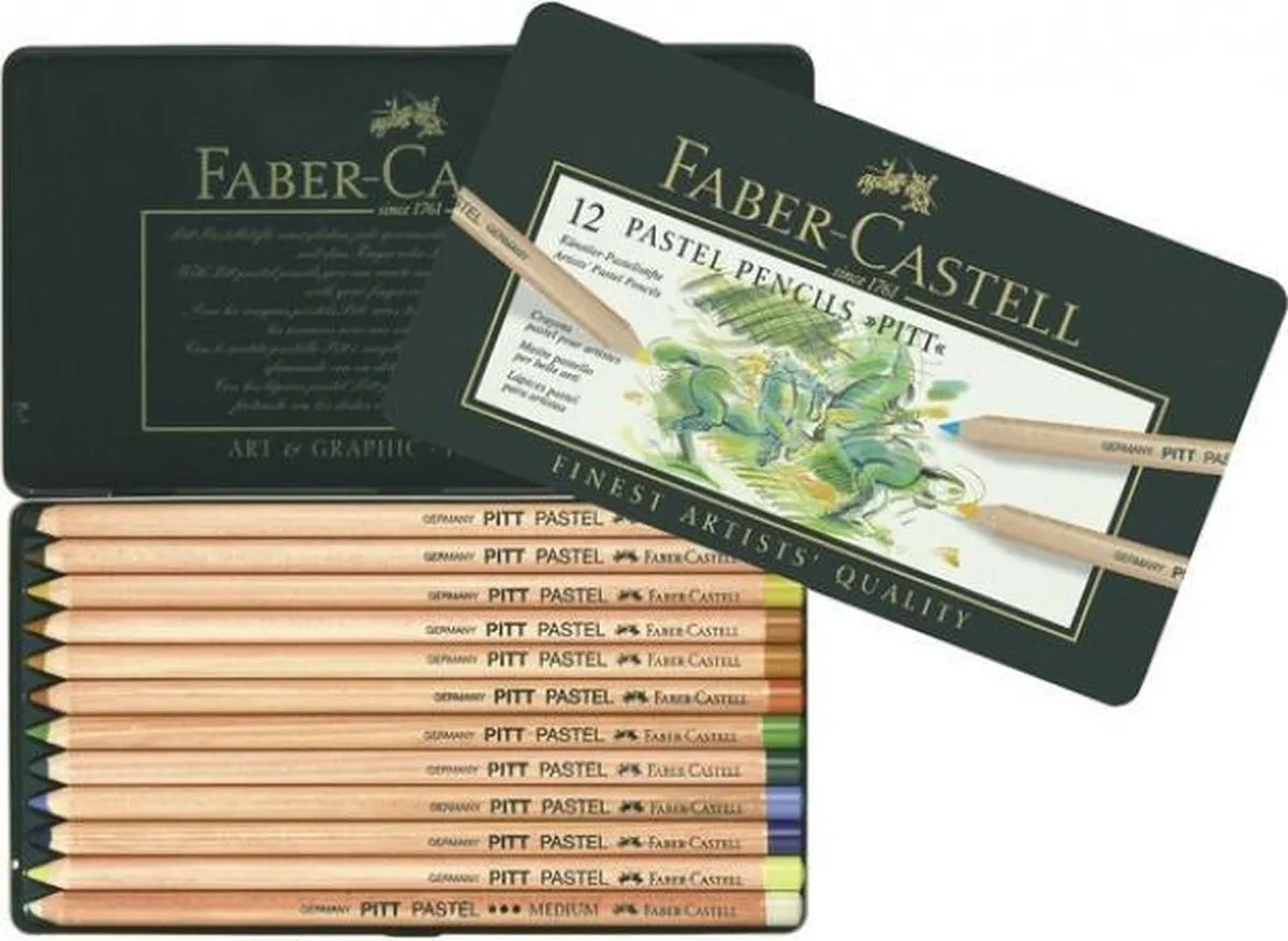 Faber-Castell Pitt Pastelpotloden FC-112112 - 12 Stuks