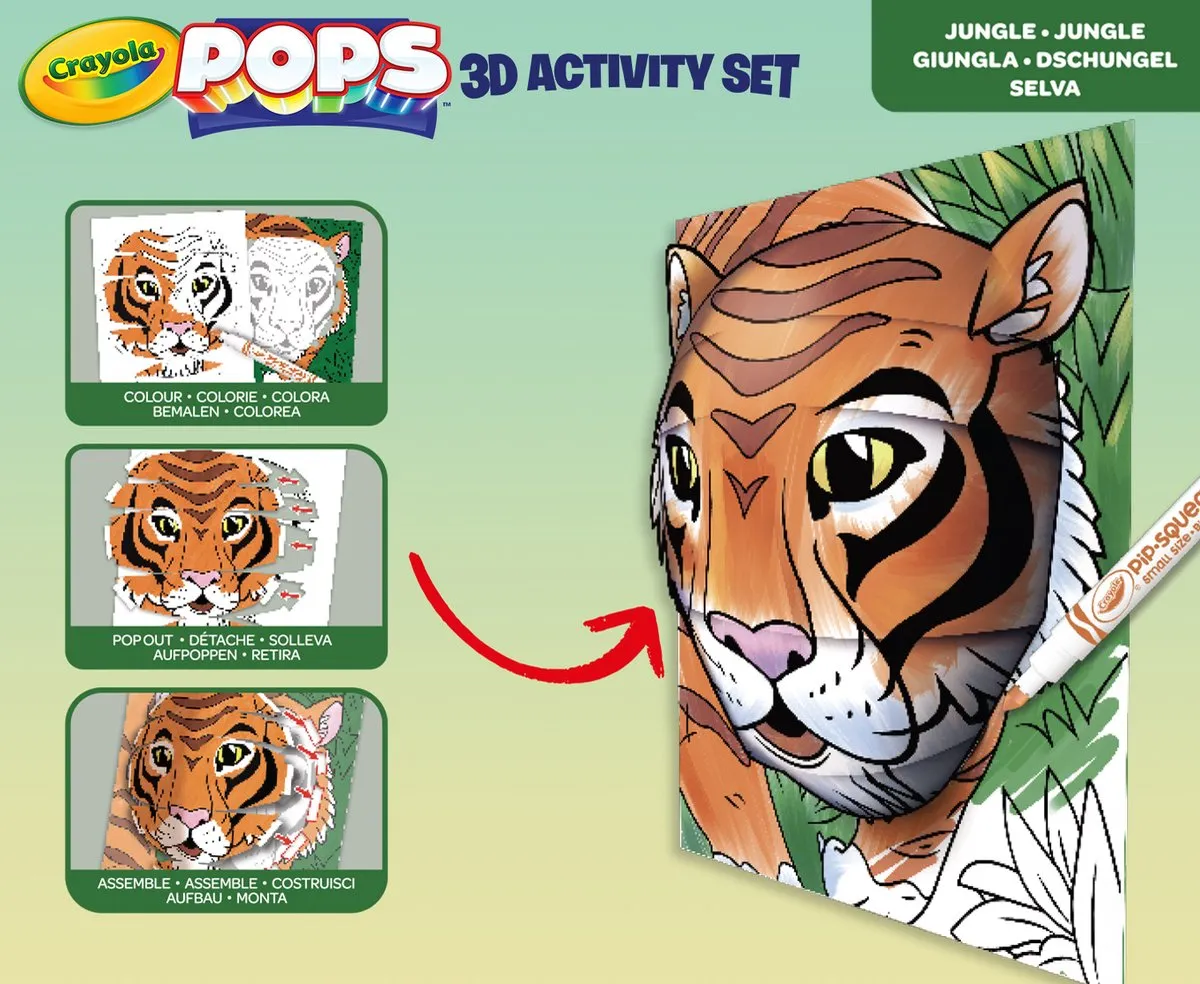 Crayola POPS Hobbypakket Jungle Thema - 6 Activiteiten