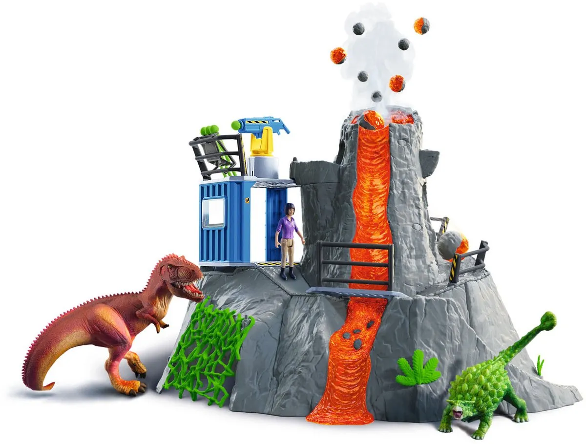 Schleich De Grote Vulkaan Expeditie 42564 - Dino Speelgoed - 60 Onderdelen - Multikleuren - afbeelding 6 van 6