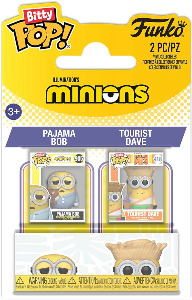Funko Bitty Pop 2 Pack Minions Bob & Dave