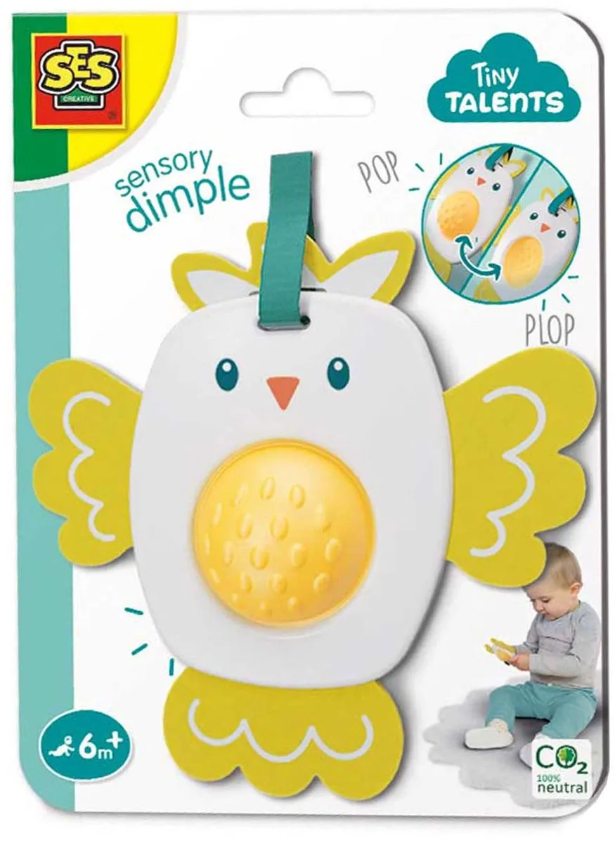 SES Creative Tiny Talents Grijpspeelgoed Dimple Vogel - Baby 6+ maanden