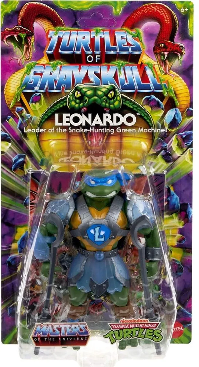 Mattel MOTU x TMNT Leonardo Action Figure 14cm - Multi