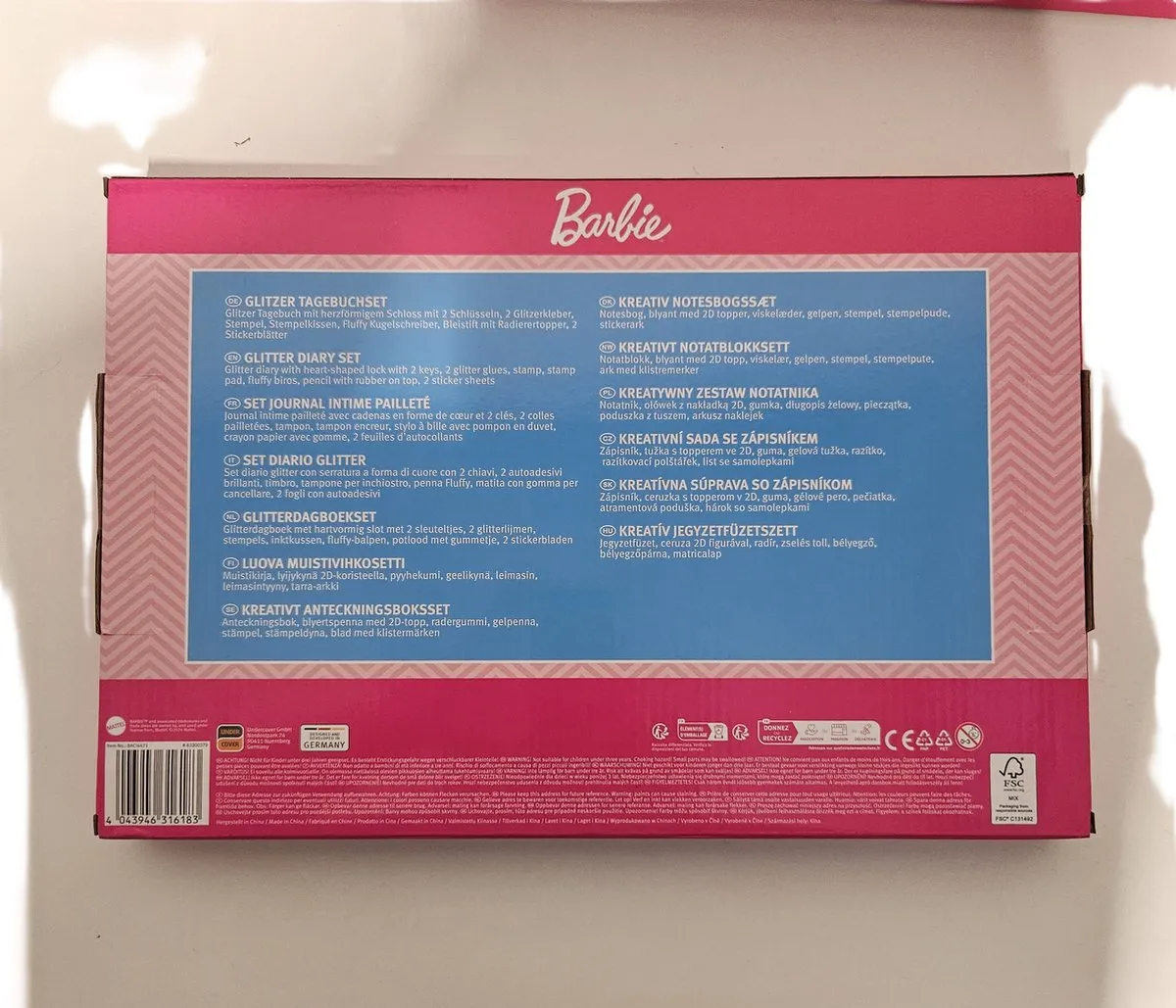 Barbie Glitterdagboek - Roze Multi