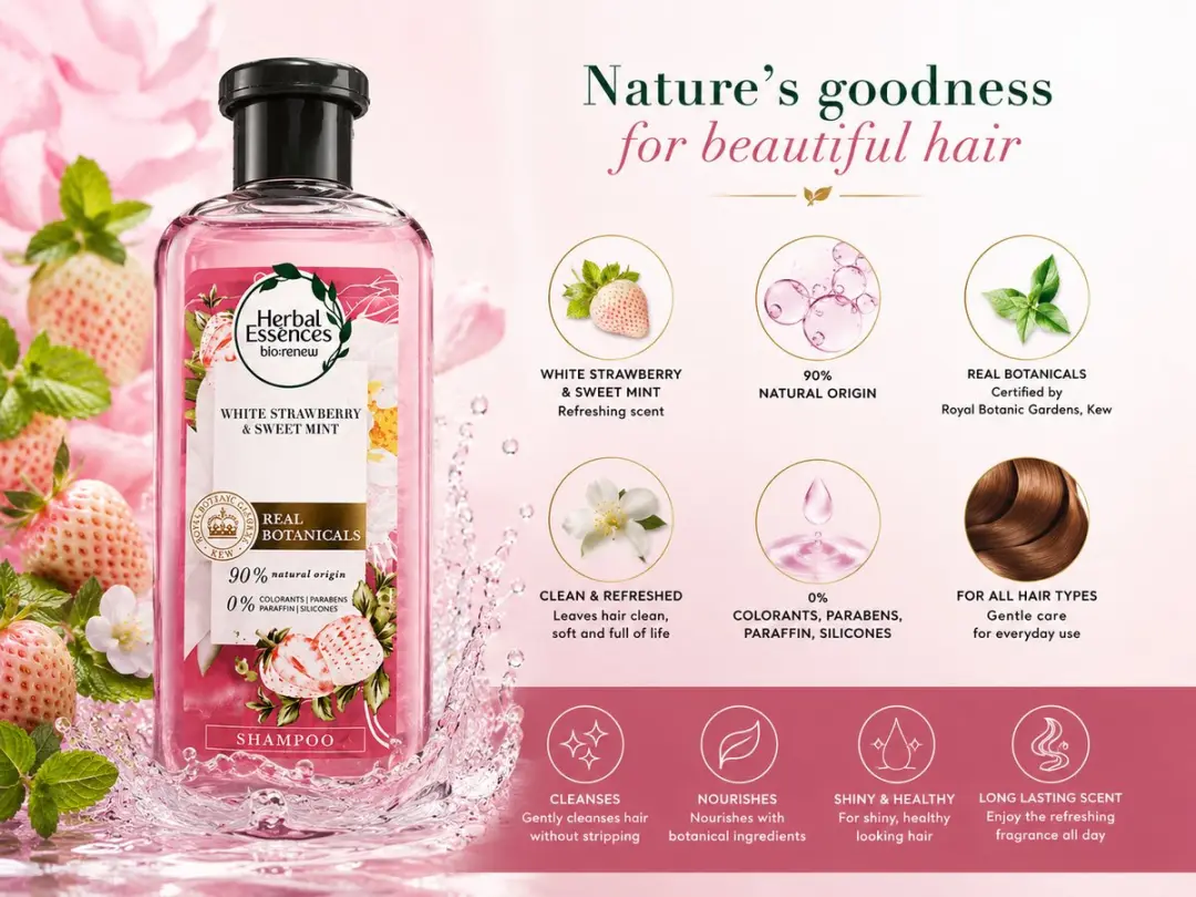 Herbal Essences Bio Shampoo White Strawberry & Sweet Mint 400ml