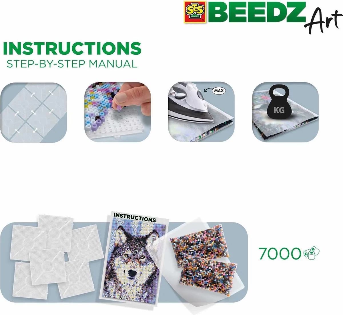 SES Creative Beedz Art Wolf - 7000 Strijkkralen