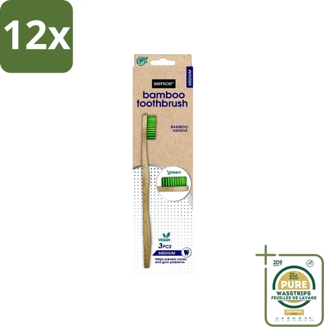 Sence Bamboo Tandenborstels Medium