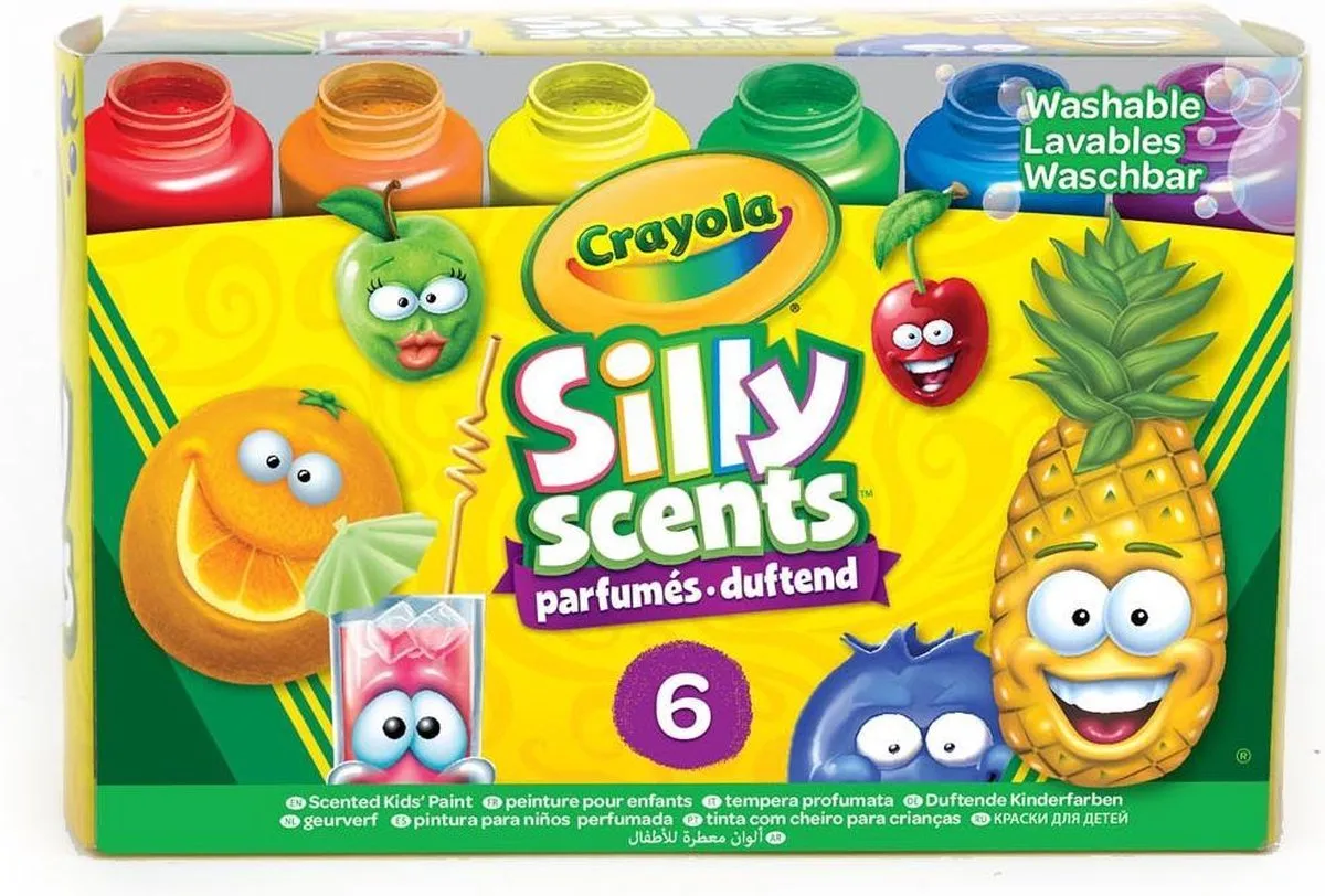 Crayola Silly Scents Hobbyverf 6 Potjes - 59ml - Multicolor