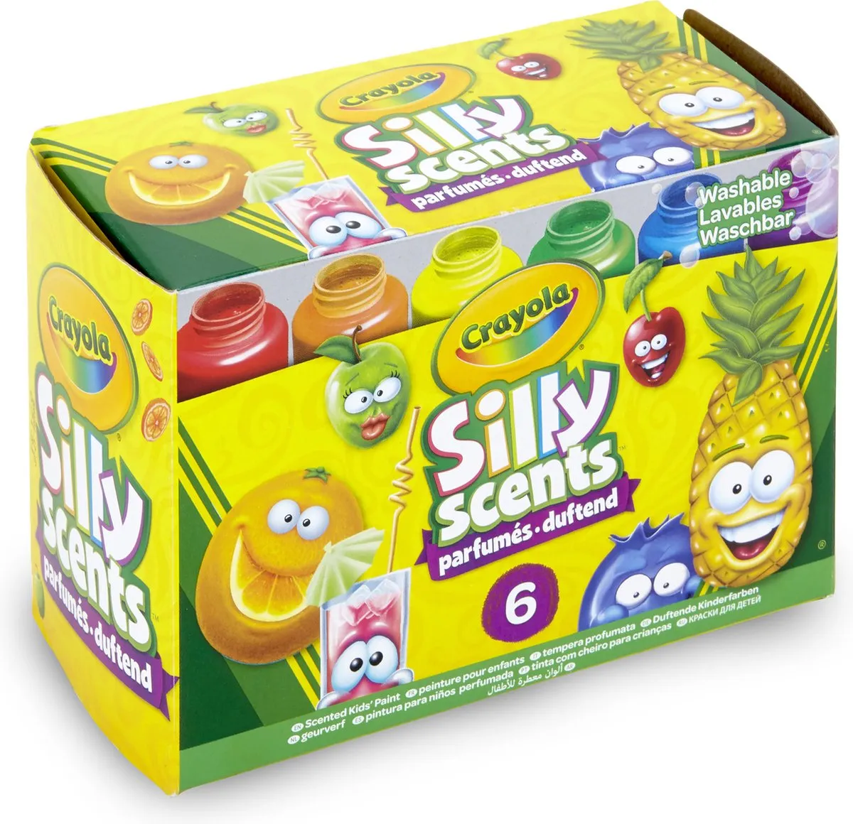Crayola Silly Scents Hobbyverf 6 Potjes - 59ml - Multicolor