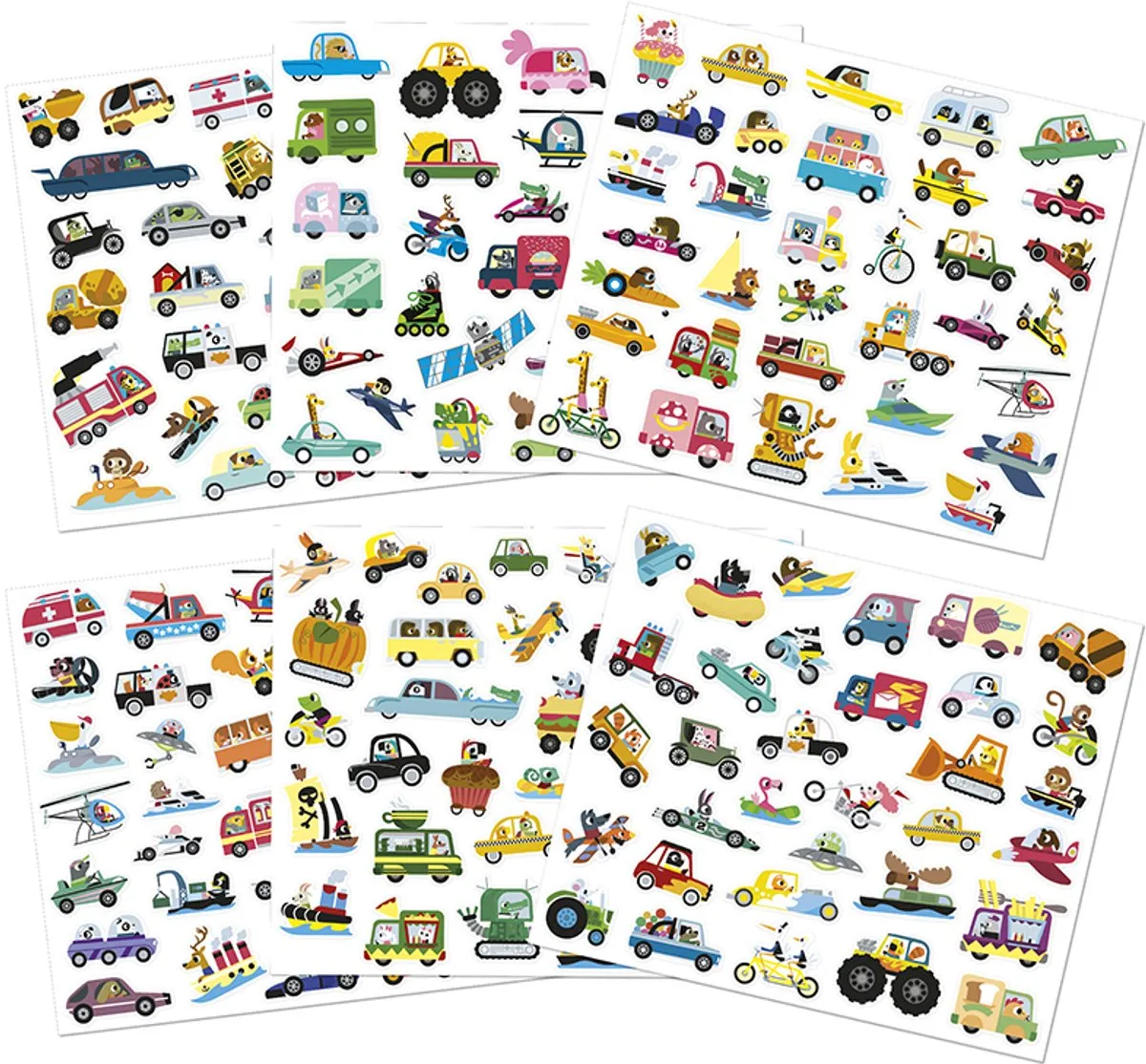 Janod Stickers Voertuigen 200 Stuks - Multicolor - afbeelding 6 van 6