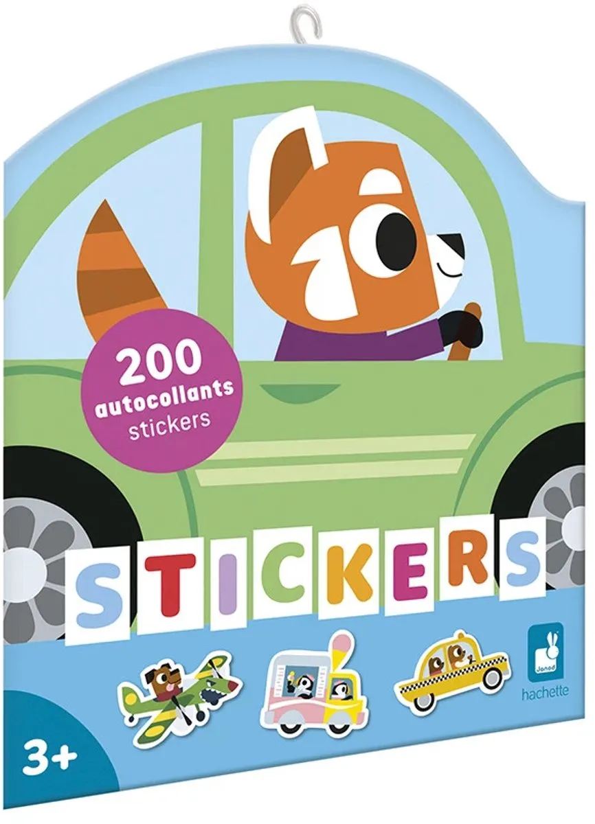 Janod Stickers Voertuigen 200 Stuks
