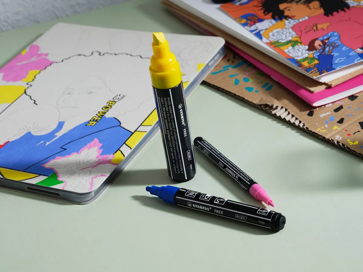 STABILO Free Acryl Marker T800C Seaside Set - 5 Stuks