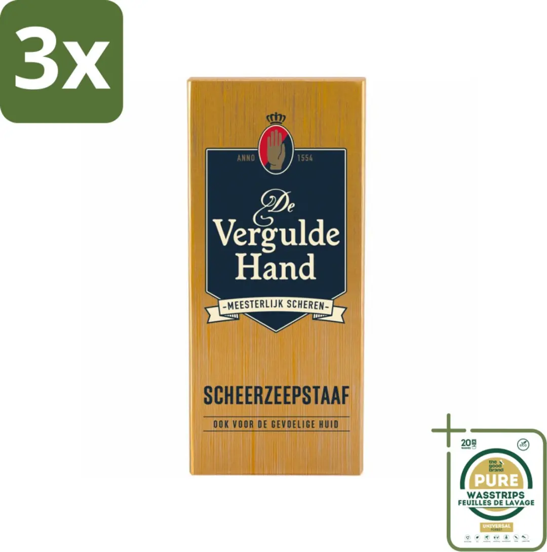 Vergulde Hand Scheerzeepstaaf 75g