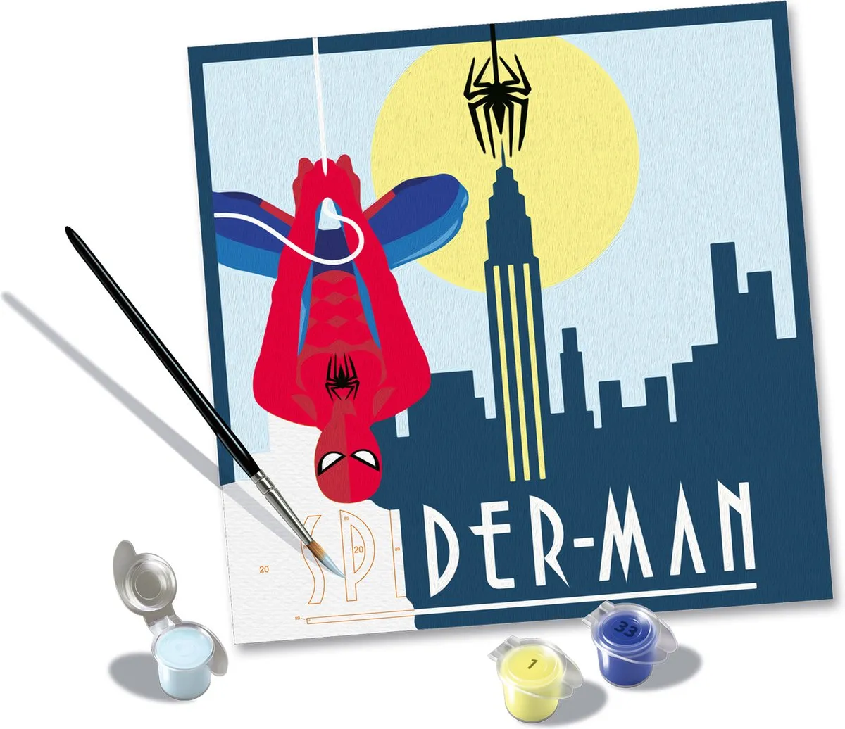 Ravensburger CreArt Marvel Spiderman Schilderen op Nummer - Meerkleurig