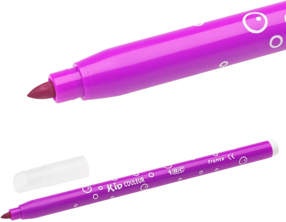 Bic Kids Kid Couleur Viltstiften - 12 Stuks - Assorti - afbeelding 6 van 6