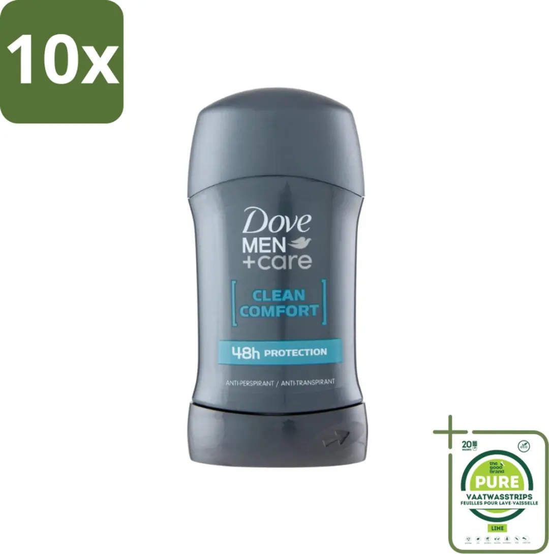 Dove Clean Comfort Deodorant Stick 50ml - 10 Stuks