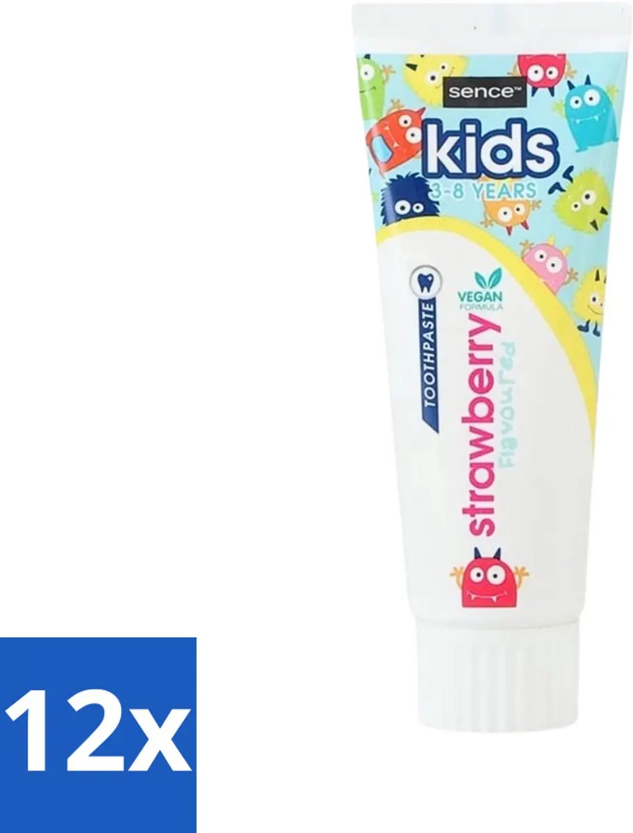 Sence Tandpasta Kids Aardbei 12x75ml