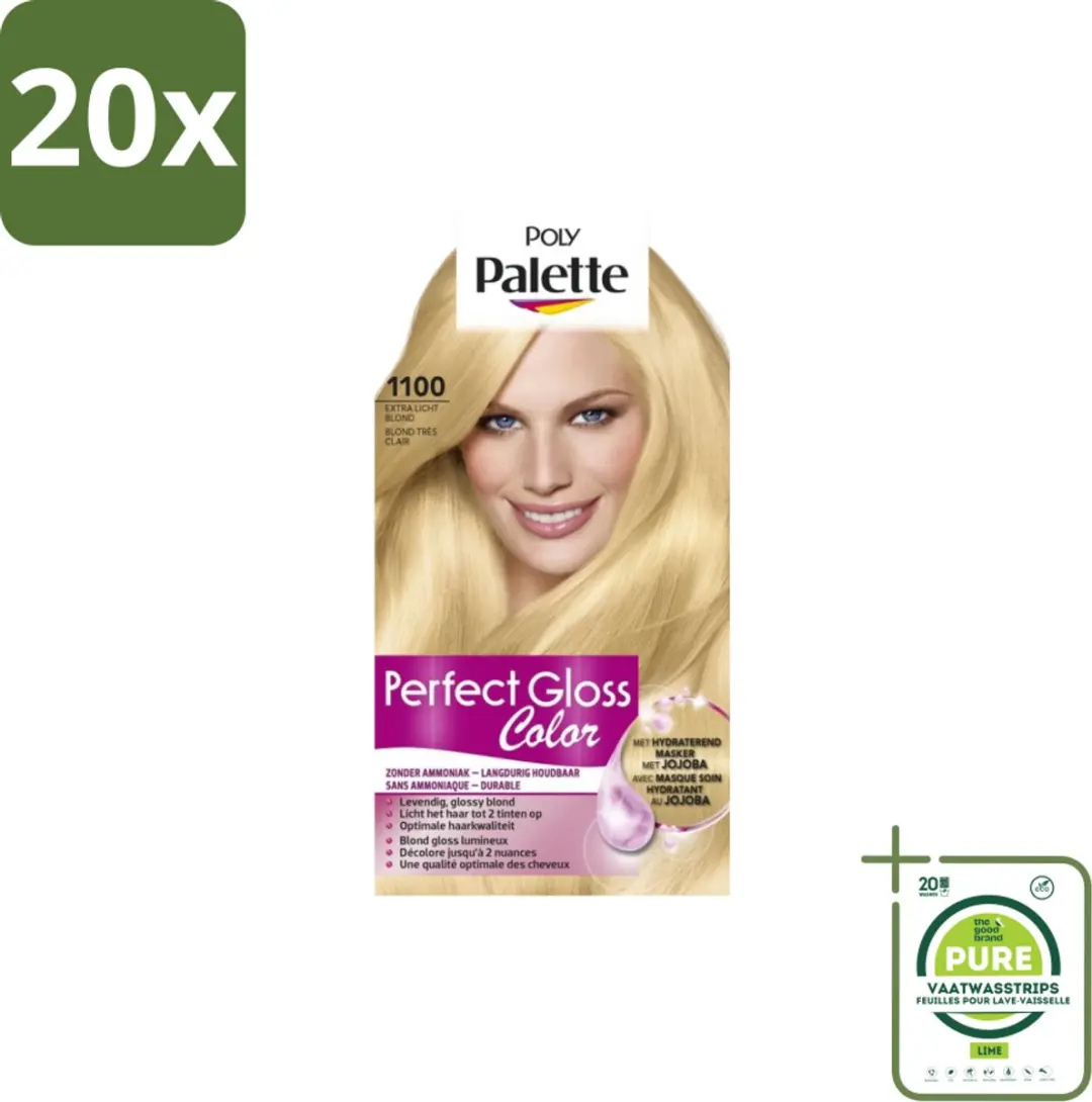 Schwarzkopf Poly Palette 1100 Extra Licht Blond Haarverf 20 Stuks