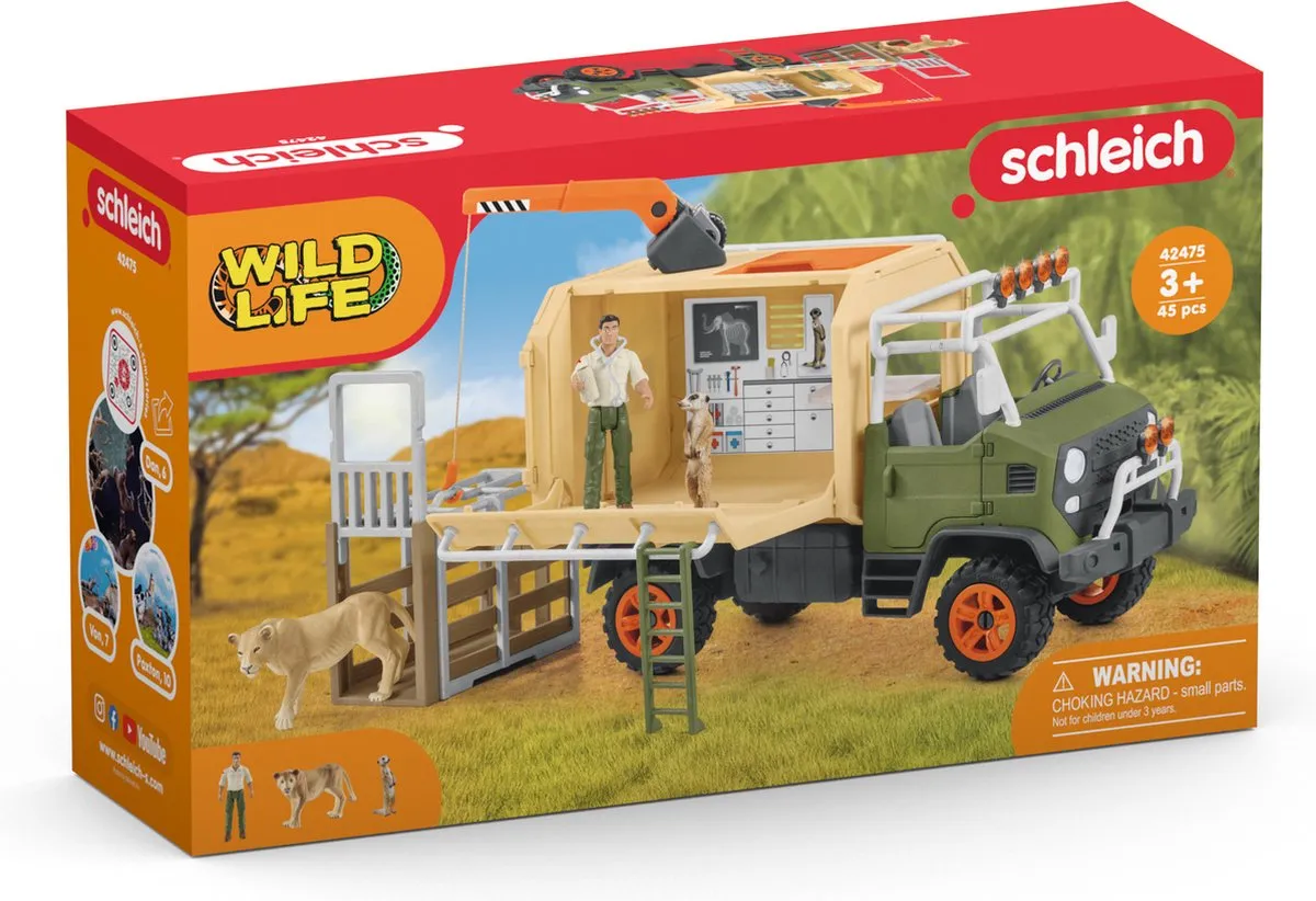Schleich Wild Life Speelfigurenset Grote Reddingstruck 42475