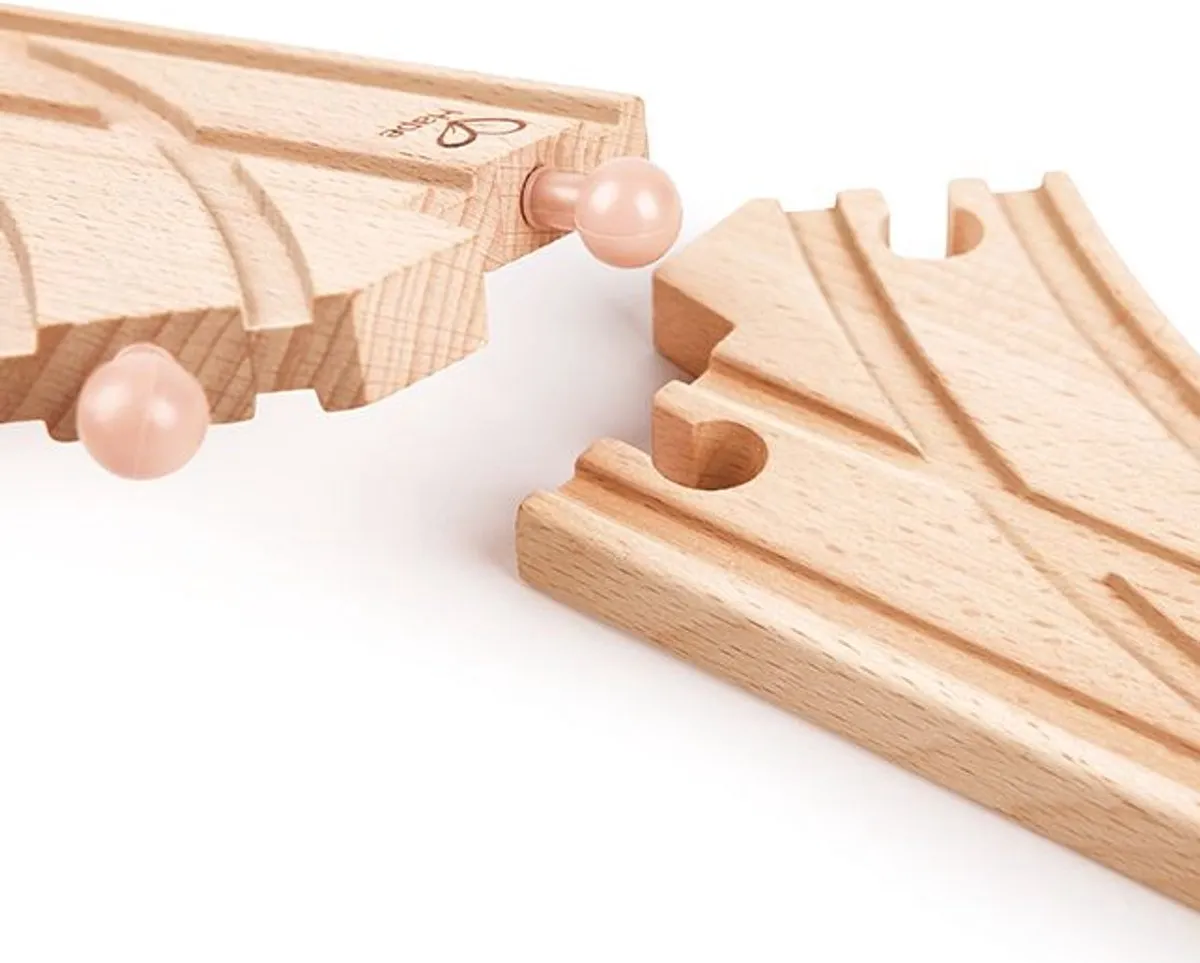 Hape Houten Treinbaan Wisselbanen E3780 - 2 Stuks