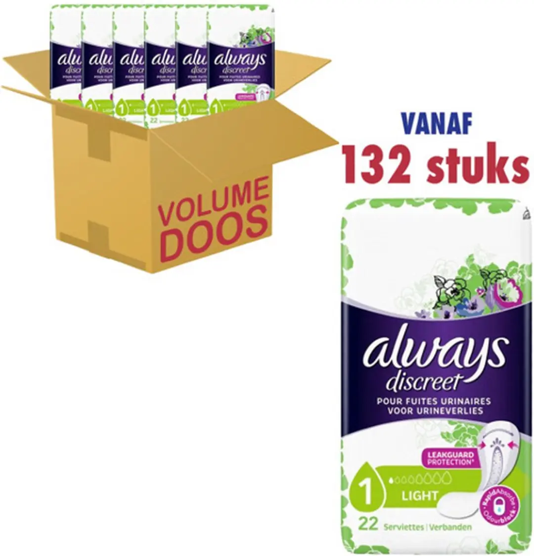 Always Discreet Ultra Small 132 Stuks
