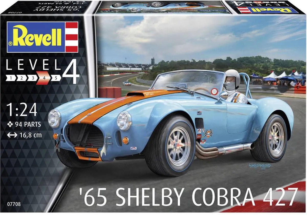 Revell 07708 1965 Shelby Cobra 427 Modelbouwpakket - 1:24 - Multi