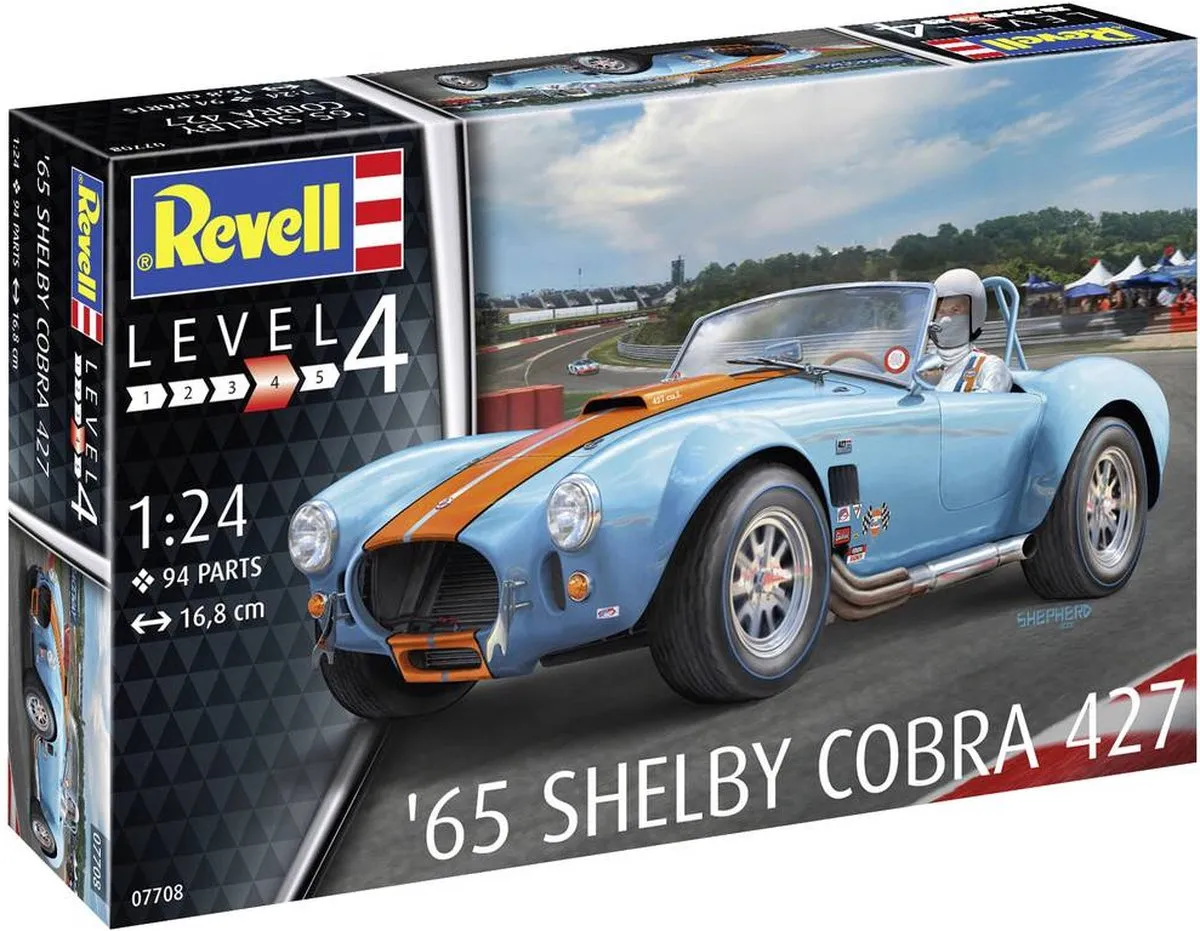 Revell 07708 1965 Shelby Cobra 427 Modelbouwpakket - 1:24 - Multi
