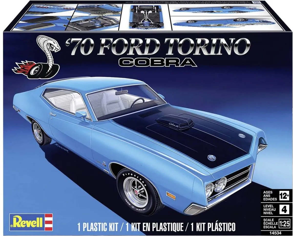 Revell 14534 1970 Ford Torino Cobra Modelbouwpakket - 1:25 - Multi