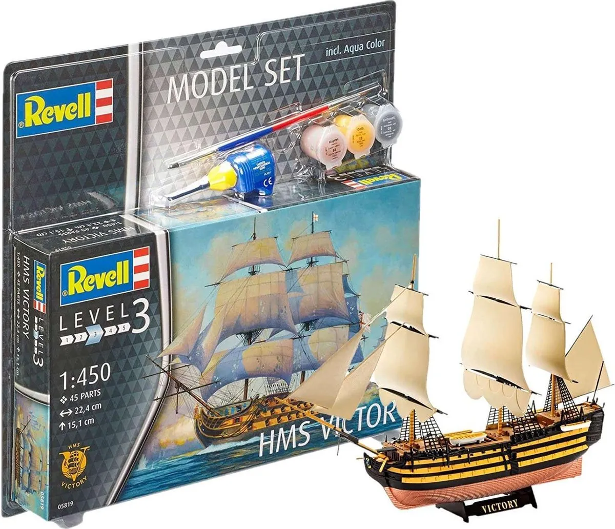 Revell HMS Victory 65819 Modelbouwpakket 1:450 - 45 Onderdelen - Multi