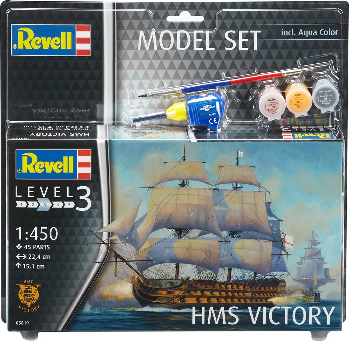Revell HMS Victory 65819 Modelbouwpakket 1:450 - 45 Onderdelen - Multi