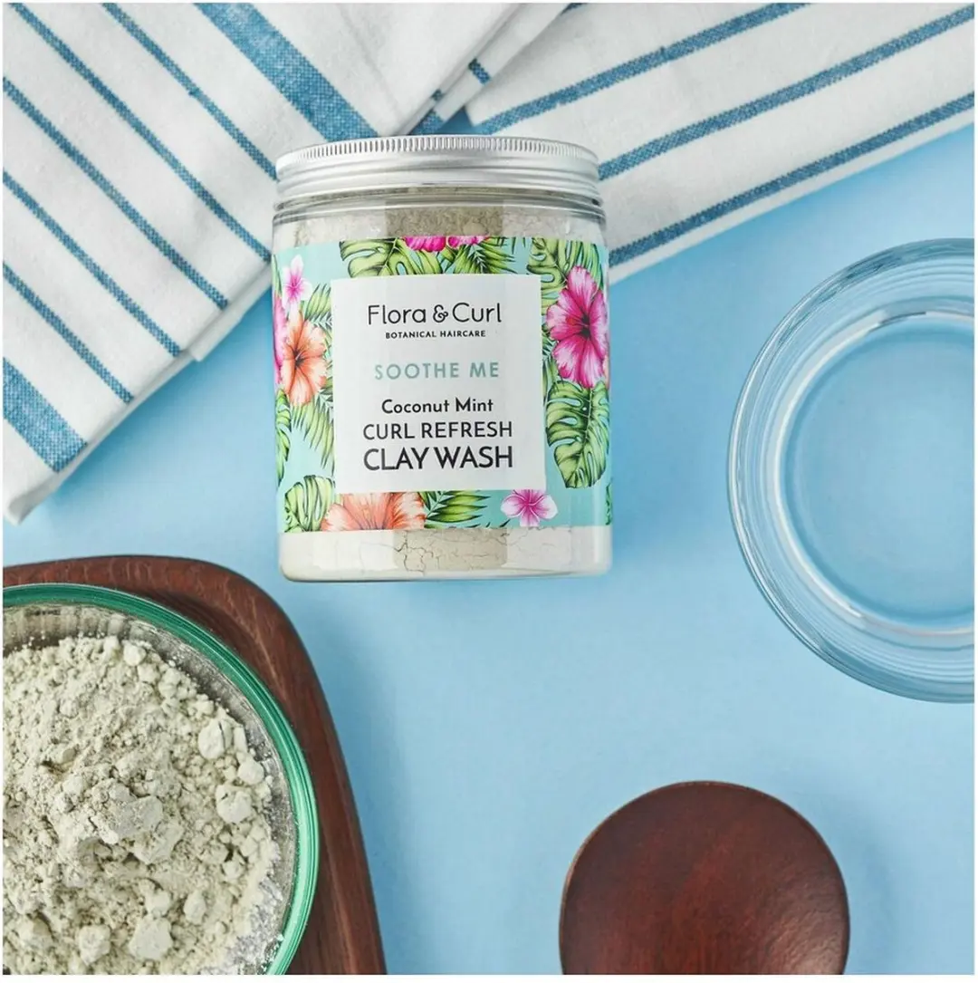 Flora & Curl Soothe Me Mint Coconut Clay Anti-haaruitvalcrème 300ml