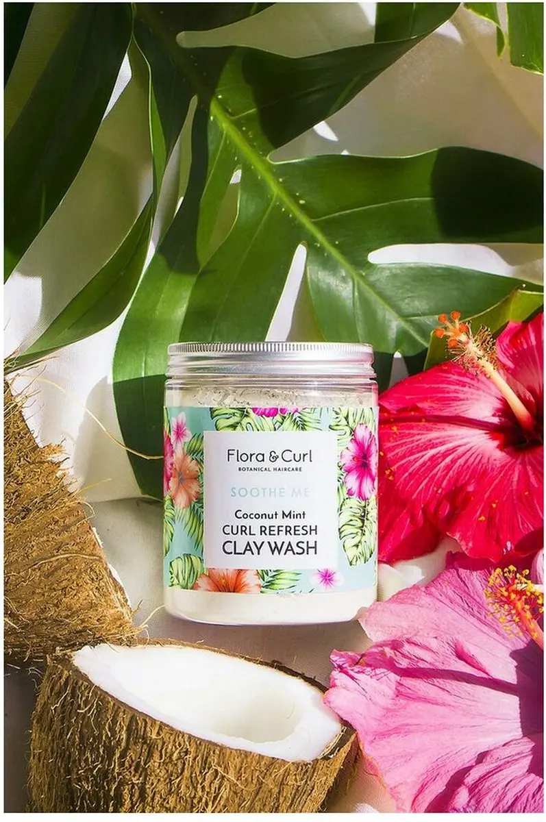 Flora & Curl Soothe Me Mint Coconut Clay Anti-haaruitvalcrème 300ml
