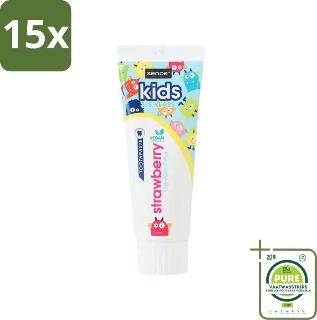 Sence Kids Tandpasta Aardbei 15x75ml