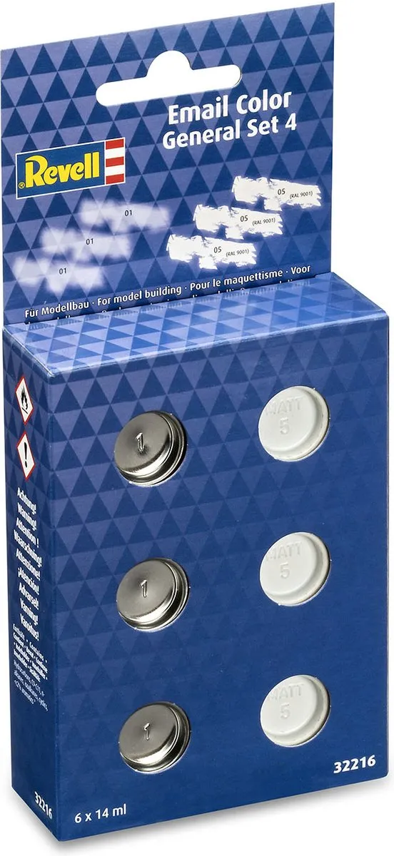 Revell Hobbyverf Enamel verf - 32216 Verfkleuren Basisset - Matt en Glanzend Volume II - 6x14ml - Enamel Set Verf set