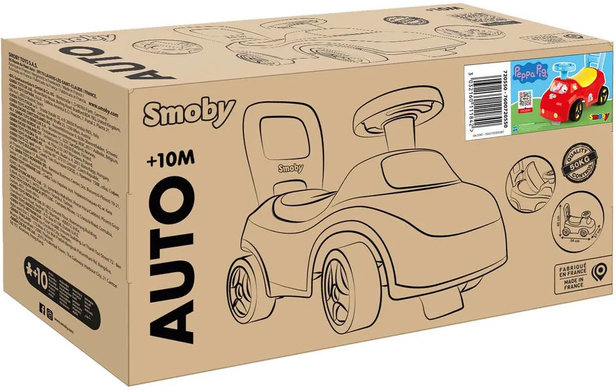 Smoby Peppa Pig 2-in-1 Kinderautodrager