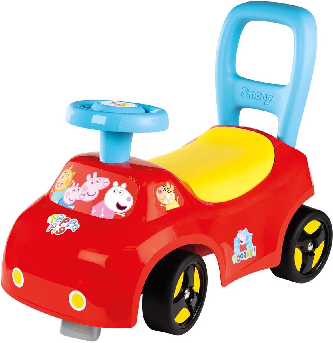 Smoby Peppa Pig 2-in-1 Kinderautodrager - Rood - afbeelding 5 van 6