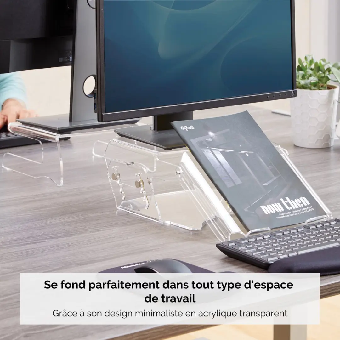 Fellowes Clarity 9731201 Monitorstandaard - 25" - Transparant