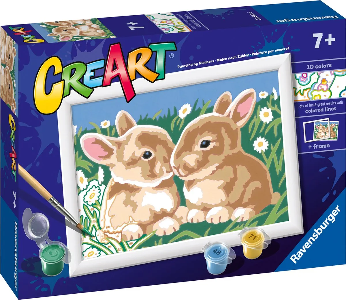 Ravensburger CreArt Fluffy Bunnies Schilderen op nummer - Multicolor