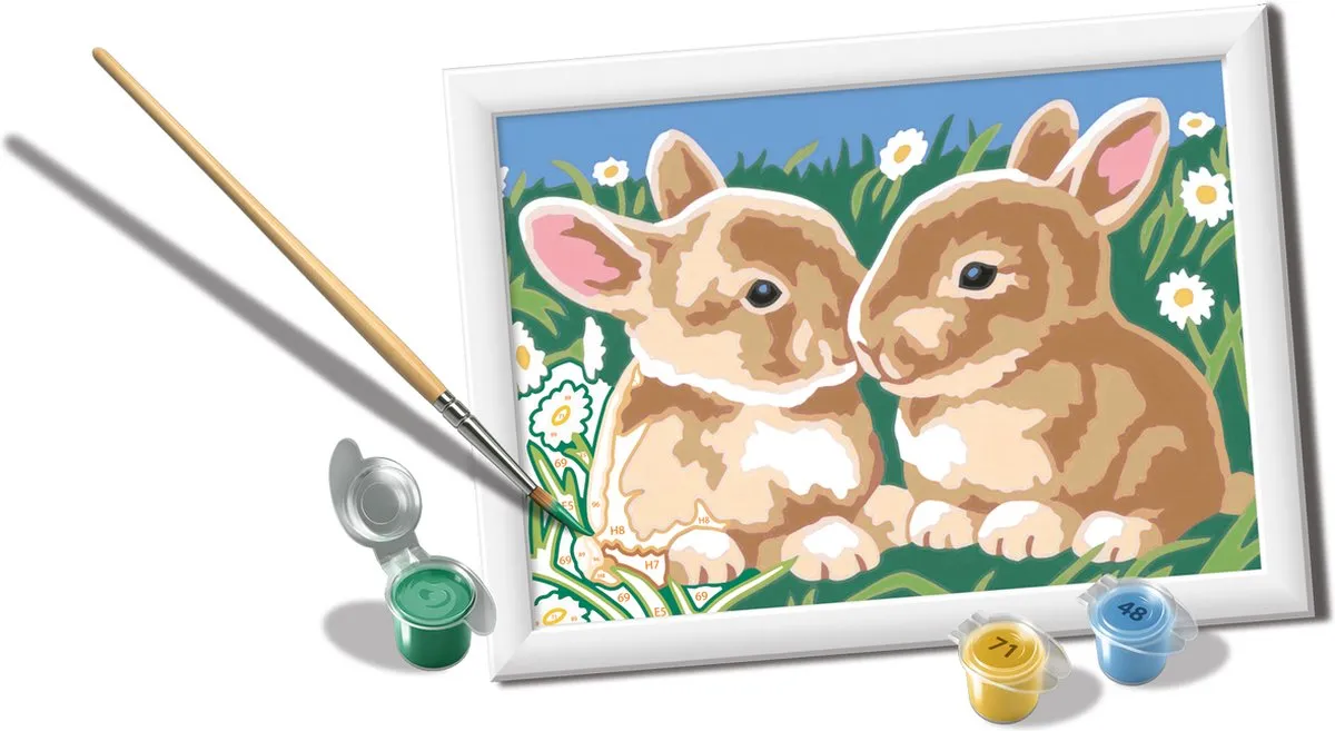 Ravensburger CreArt Fluffy Bunnies Schilderen op nummer - Multicolor