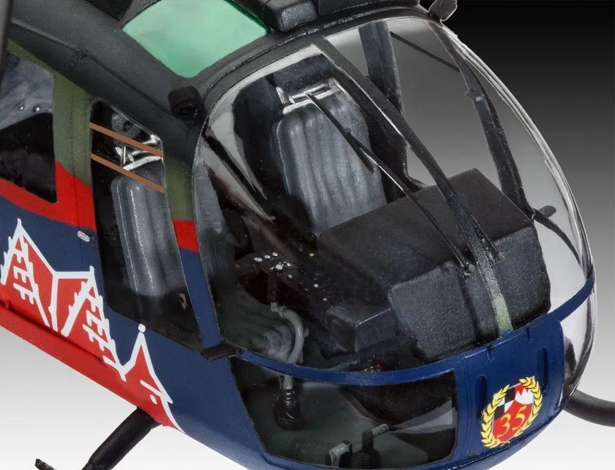 Revell BO 105 35th Anniversary Roth Fly-Out 1:32 Montagekit - 84 Onderdelen - Rood/Blauw/ Groen