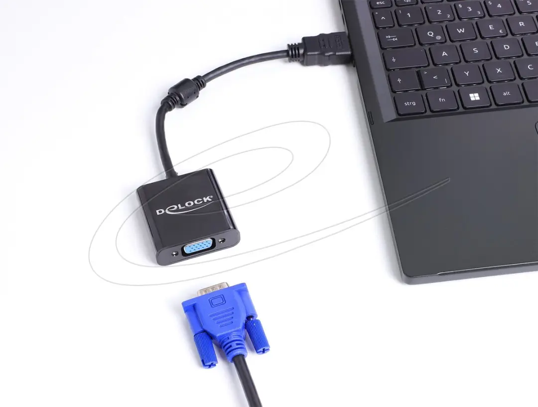 Delock 61077 HDMI naar VGA Adapter - Zwart - afbeelding 3 van 3