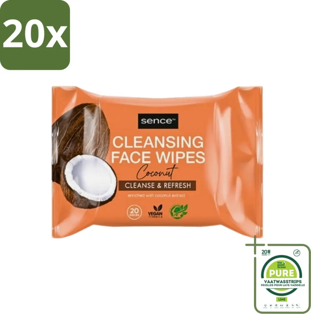 Sence Coconut Gezichtsreinigingsdoekjes